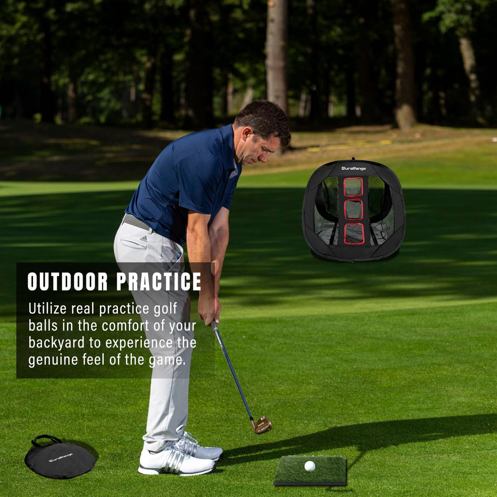 Pop-Up Golf Chipping Net - Ultimate Target Training Chip Aids for Precision & Distance, Outdoor | Indoor Practice, Golfer Gift