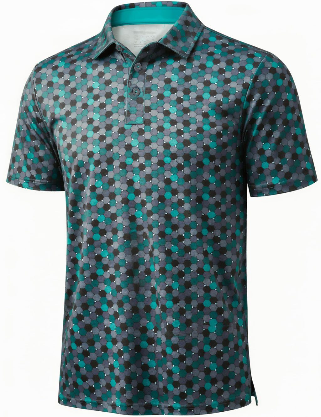 MAGCOMSEN Mens Golf Shirt Short Sleeve Dry Fit Moisture Wicking Golf Polos Casual Performance Print Collared Shirt Men