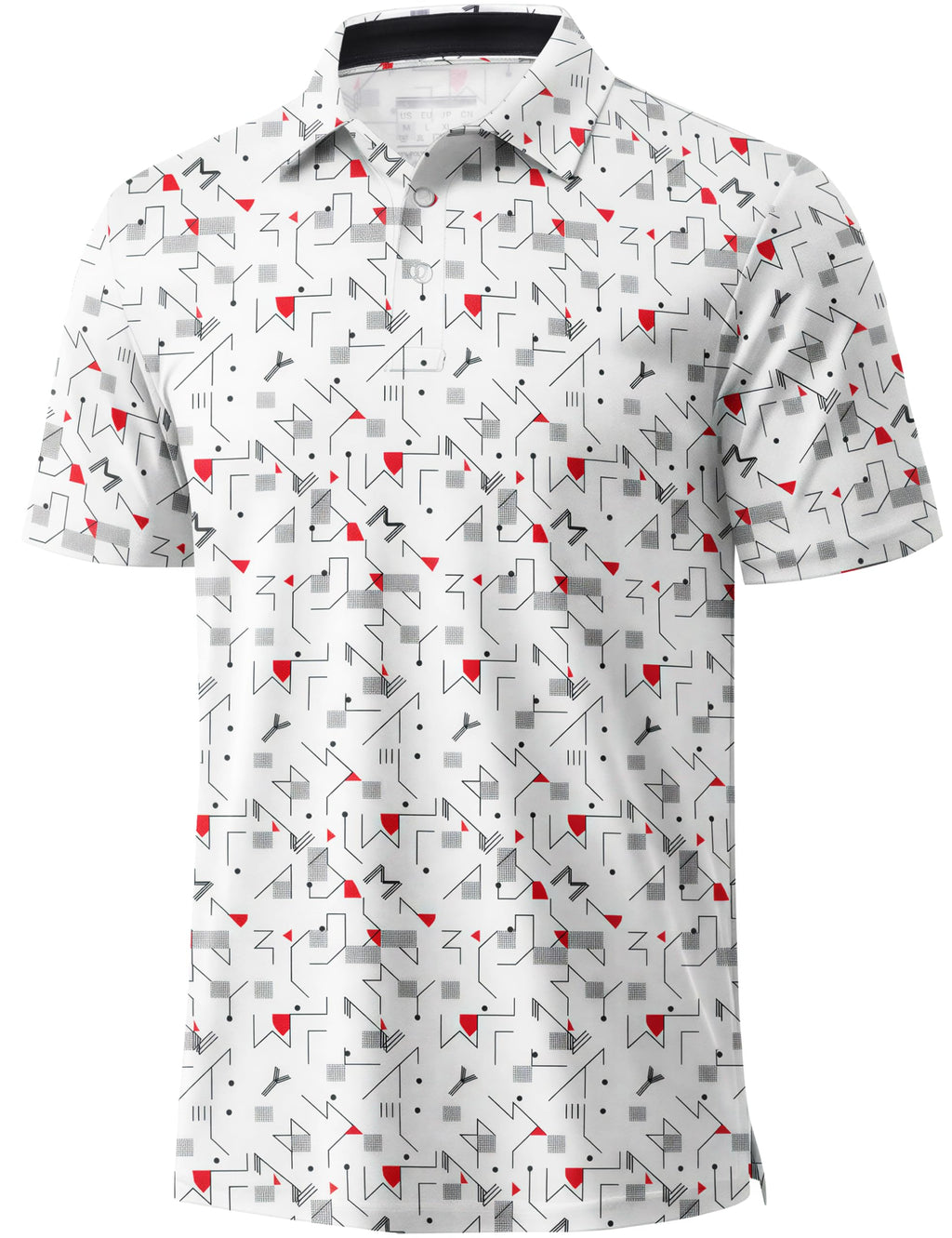 MAGCOMSEN Mens Golf Shirt Short Sleeve Dry Fit Moisture Wicking Golf Polos Casual Performance Print Collared Shirt Men