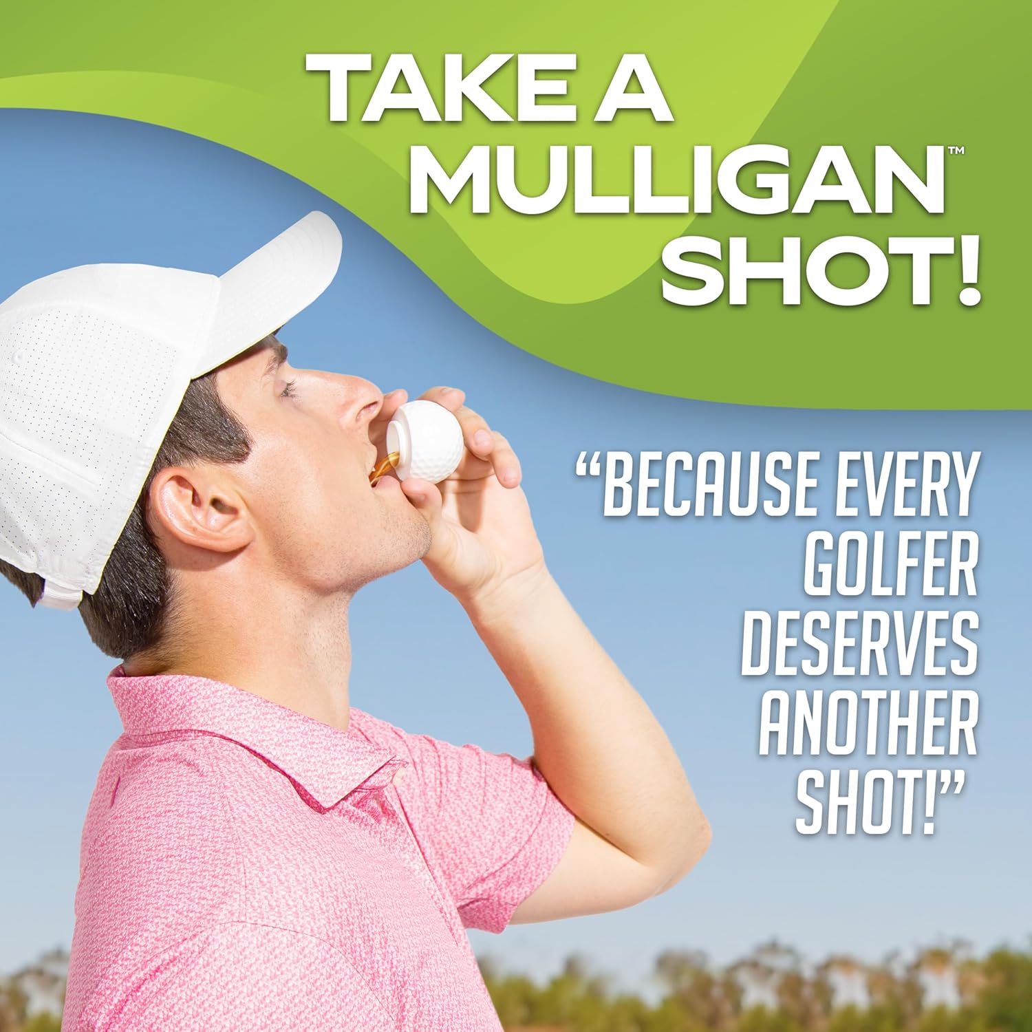 GoSports Mulligan Shots Golf Ball Shot Glasses with Lids - 12 Pack - Funny Golf Gifts for Men