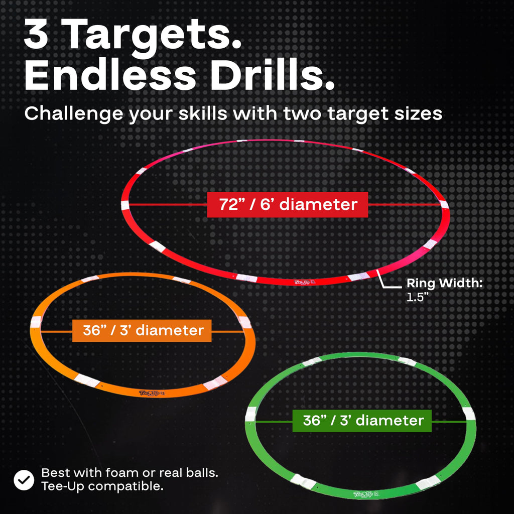 PGA Tour Golf Practice Aids by Golfgen: Premium Chipping Nets, Putting Rings, & Targets, Indoor & Outdoor Training, Improve Accuracy & Control, Master Putting and Chipping, Portable for On The Go