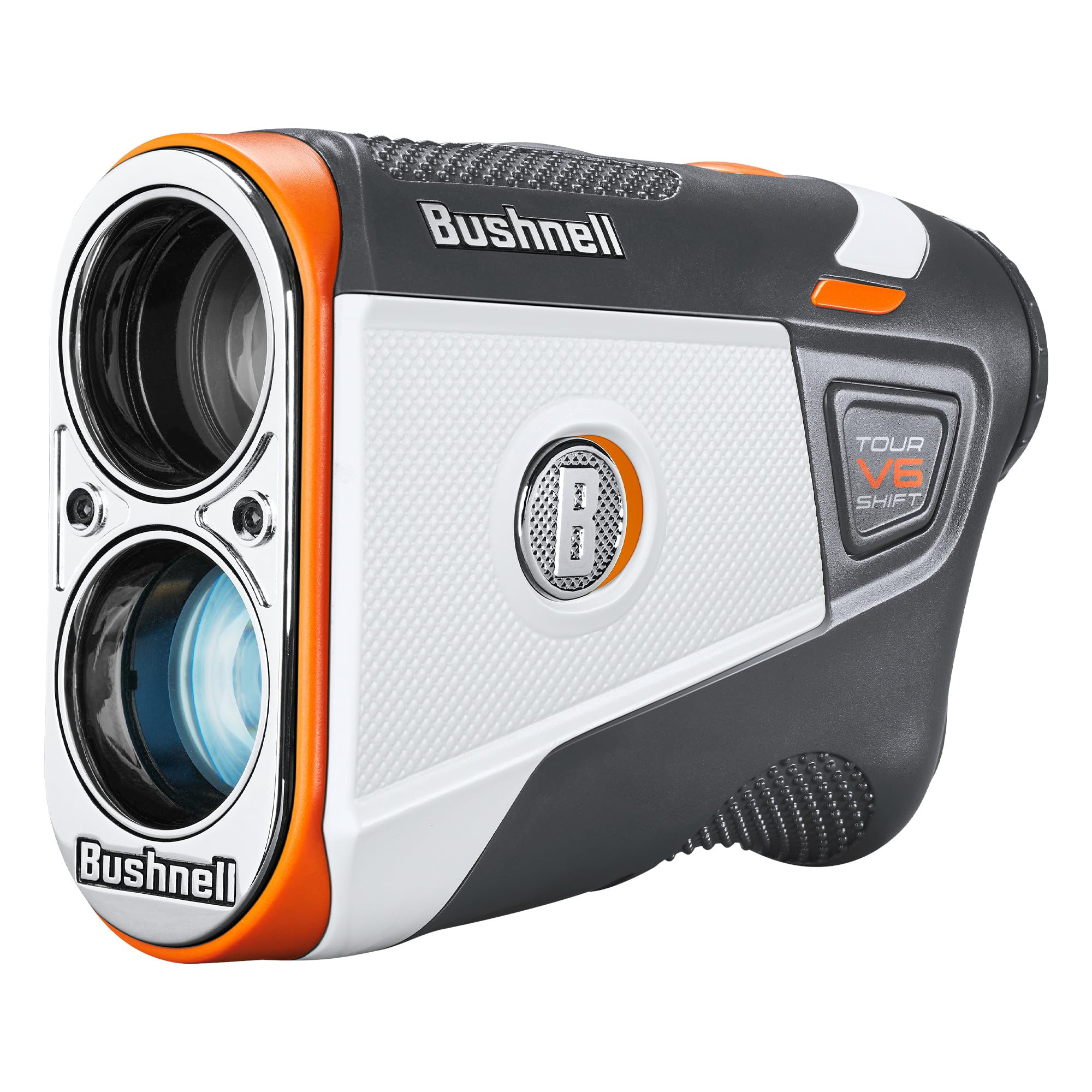 Bushnell Golf Tour V6 Shift Laser Rangefinder with Slope Compensation, 1300-Yard Range, Flag Lock Vibration, Magnetic Cart Mount, 6X Magnification, Waterproof – Tournament Legal