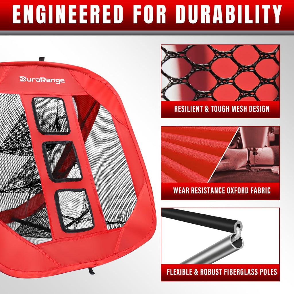 Pop-Up Golf Chipping Net - Ultimate Target Training Chip Aids for Precision & Distance, Outdoor | Indoor Practice, Golfer Gift