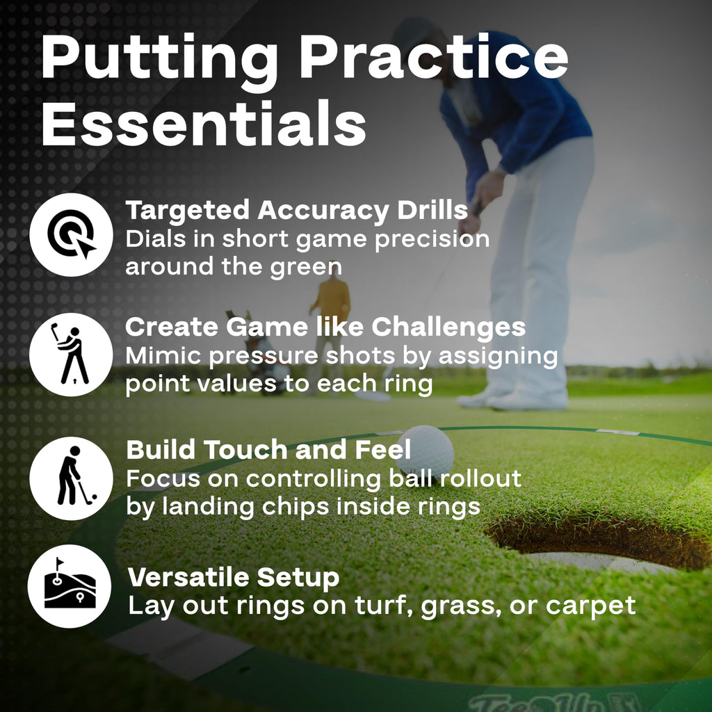 PGA Tour Golf Practice Aids by Golfgen: Premium Chipping Nets, Putting Rings, & Targets, Indoor & Outdoor Training, Improve Accuracy & Control, Master Putting and Chipping, Portable for On The Go