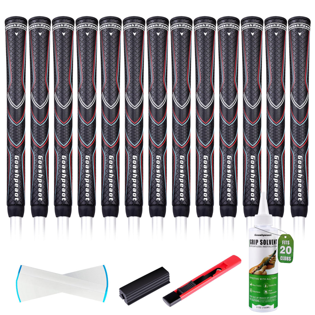 Polyurethane Golf Grips Pack of 13 with Regripping Kit，Advanced Texture Control Non-slip for All-Weather Conditions Golf Club Grips,Comfortable Tackiness Feel Golf Grips for Men
