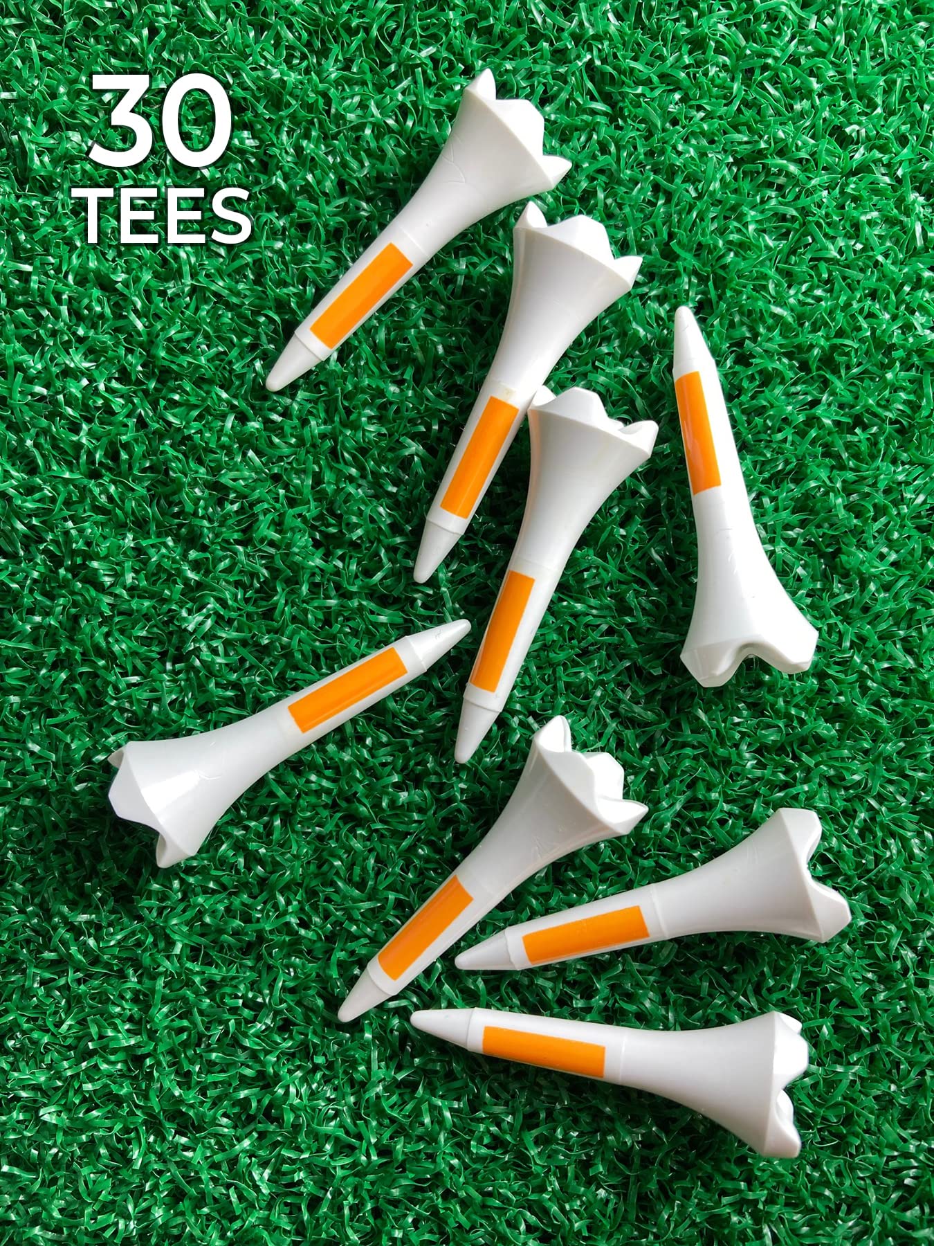 PrideSports PTS Plastic Golf Tees | 30 Count, 1-1/2 Inch | #1 Plastic Tee on Tour | Best for Irons, Hybrids, and Woods