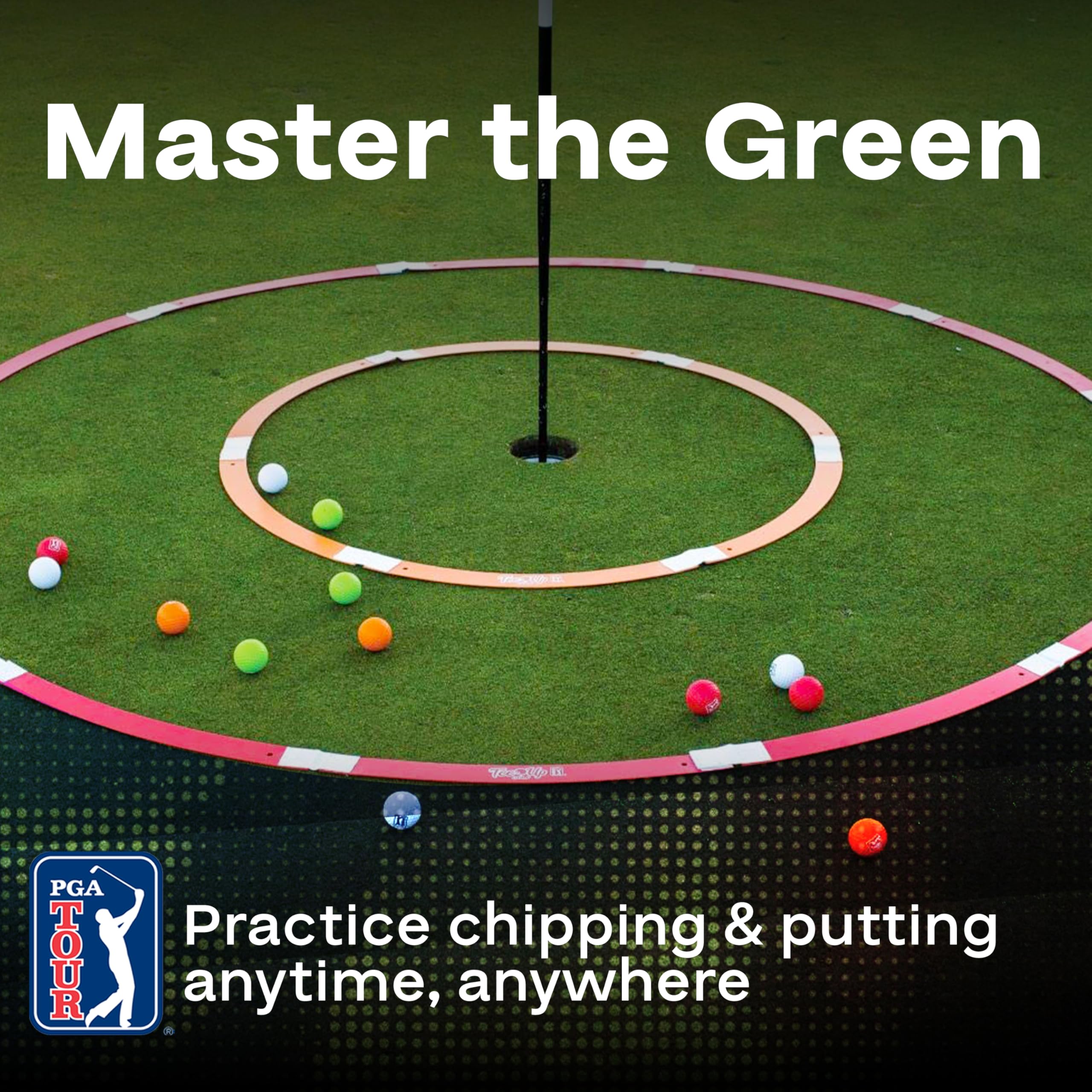 PGA Tour Golf Practice Aids by Golfgen: Premium Chipping Nets, Putting Rings, & Targets, Indoor & Outdoor Training, Improve Accuracy & Control, Master Putting and Chipping, Portable for On The Go